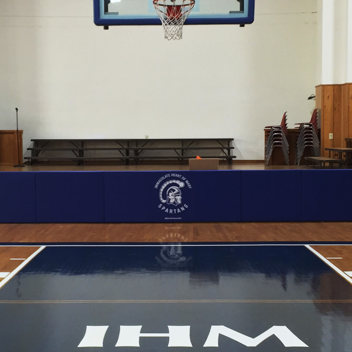 immaculate heart of mary gymnasium fixed stage padding