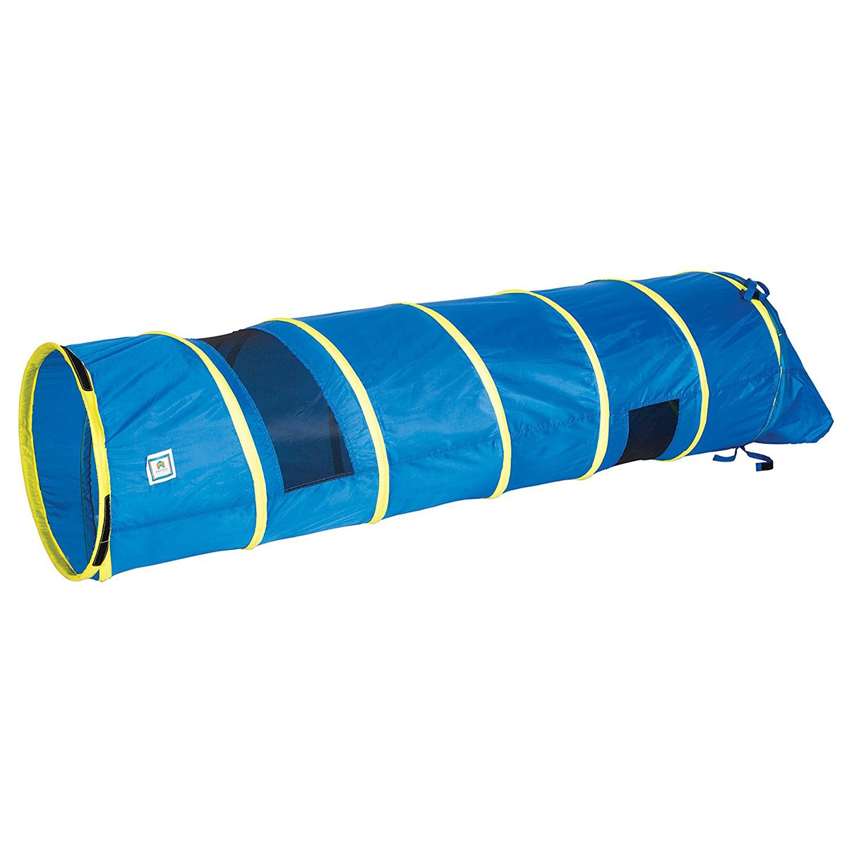 blue crawl tunnel with see through mesh panels