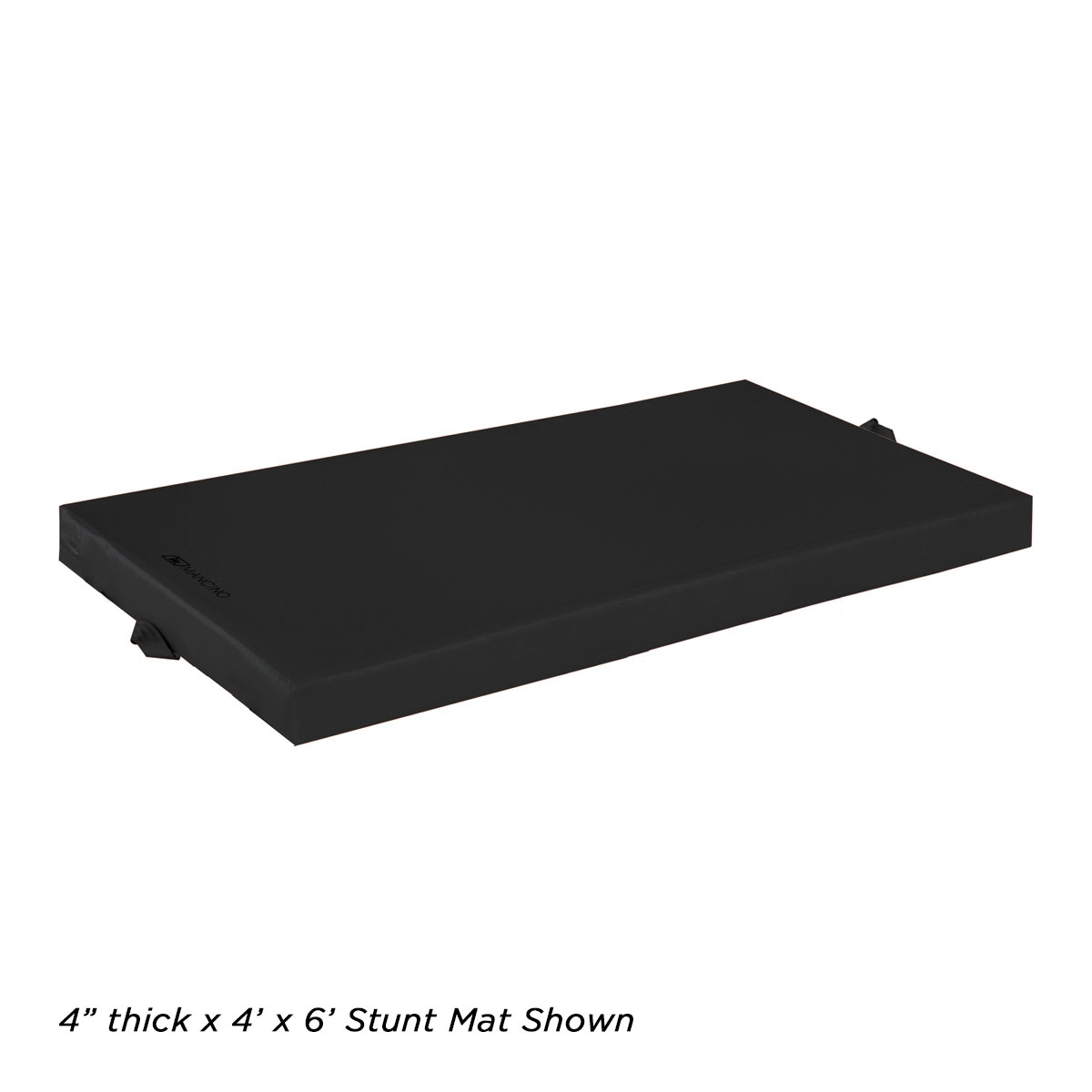 4 inch thick black landing mat for stunts and falls