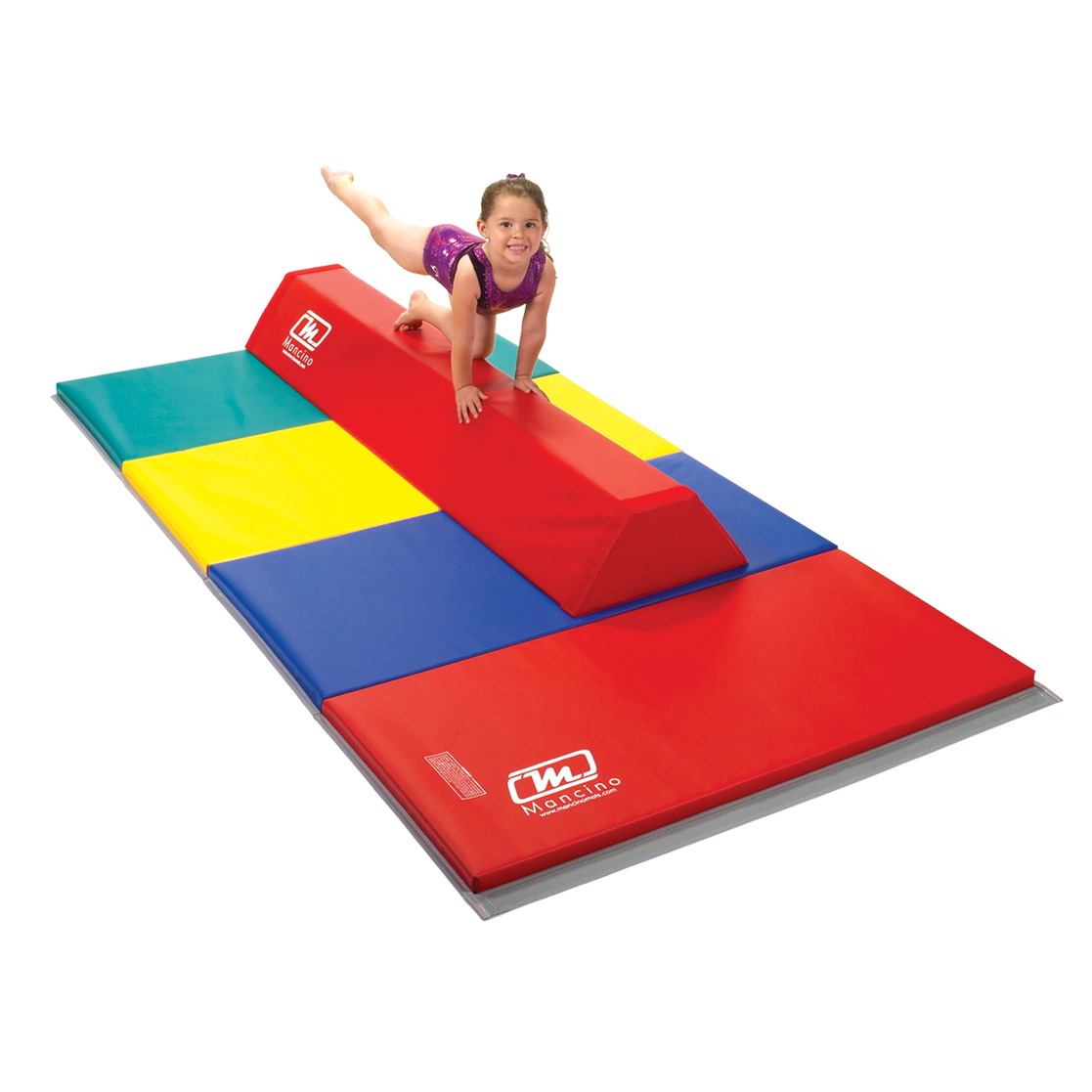 Gymnastics Flexible Roll-Up Foam Balance Beam - 4" Wide X 8' Long Training Beam