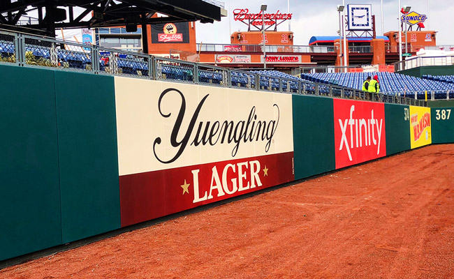 philadelphia phillies outfield wall padding by mancino