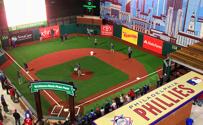 the yard at citizens bank park at night wiffle ball field