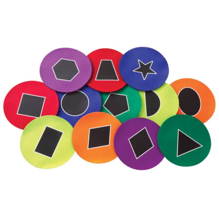 SS-Geometric Neoprene Shape Spot Markers, Set of 12