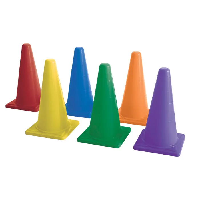 SS-Light Weight Cones, 20 Inches, Assorted Colors, Set of 6