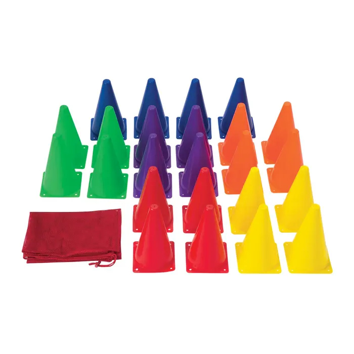 SS-Medium-Weighted Cones, 15 Inches, Assorted Colors, Super Set of 24